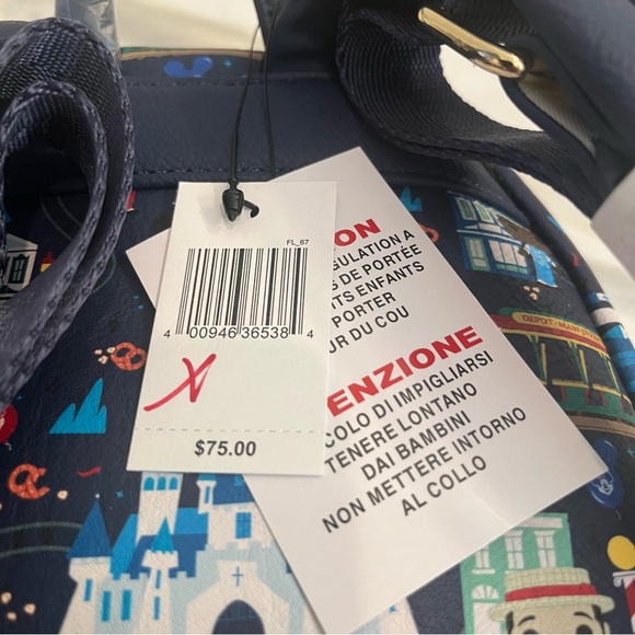 DISNEY PARKS LOUNGEFLY NWT BACKPACK DAPPED DAN MAIN STREET USA - Picture 7 of 9